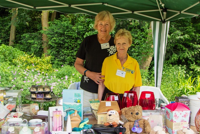 Volunteer Maureen and Deputy Manager Julie on the Bric-a-Brac stall