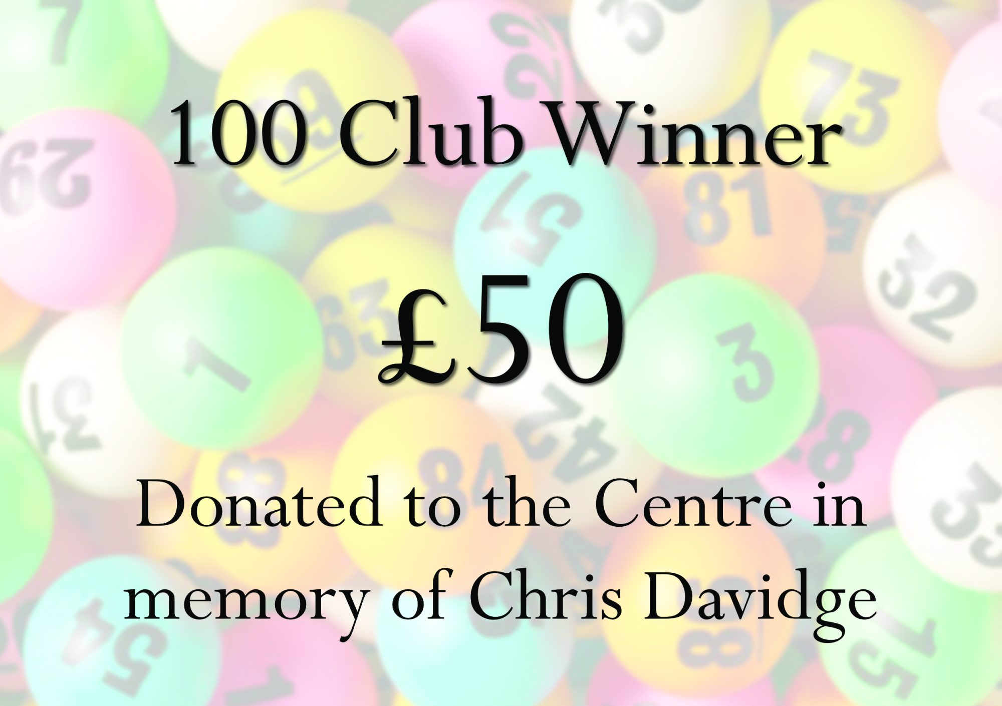 100 Club Winner - £50