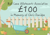 Bull Lane Allotment Association (in memory of Chris Davidge) - £100
