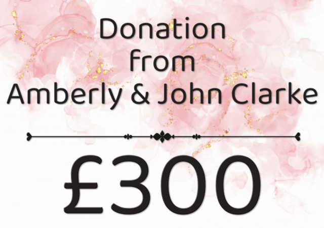 Amberly & John Clarke - £300