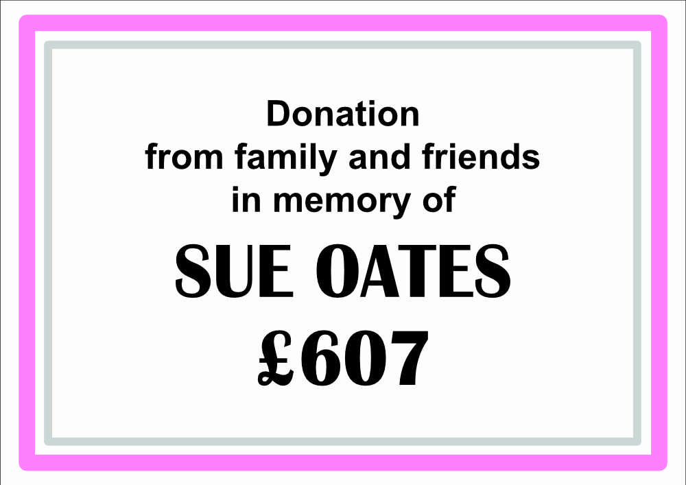 In Memory of Sue Oates - £607
