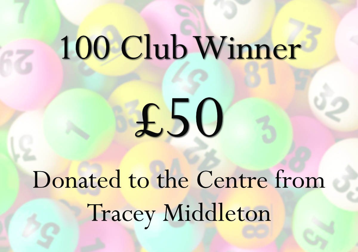 100 Club Winner Tracey Middleton - £50
